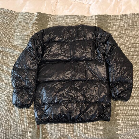 NANGA / Men's Mountain Lodge Down Crew Neck Puffer Top - Black Large - Picture 2 of 2